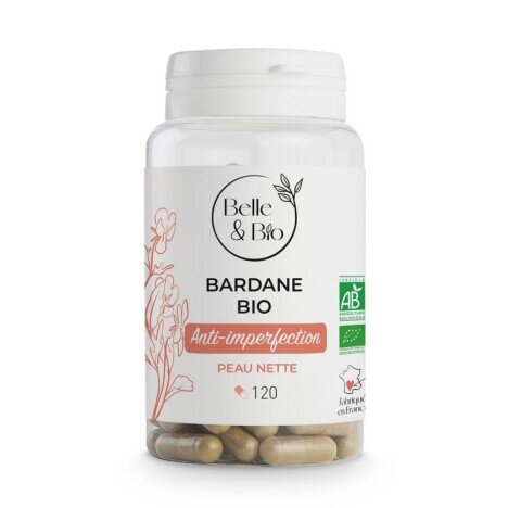 Belle&Bio Bardane Bio - Brusture Organic 120 Capsule, purifica si curata tenul